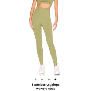 We Wore What green seamless leggings size small. New with tags